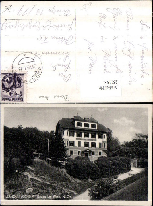 251198,Baden b. Wien Erholungsheim d. Musiker 1912