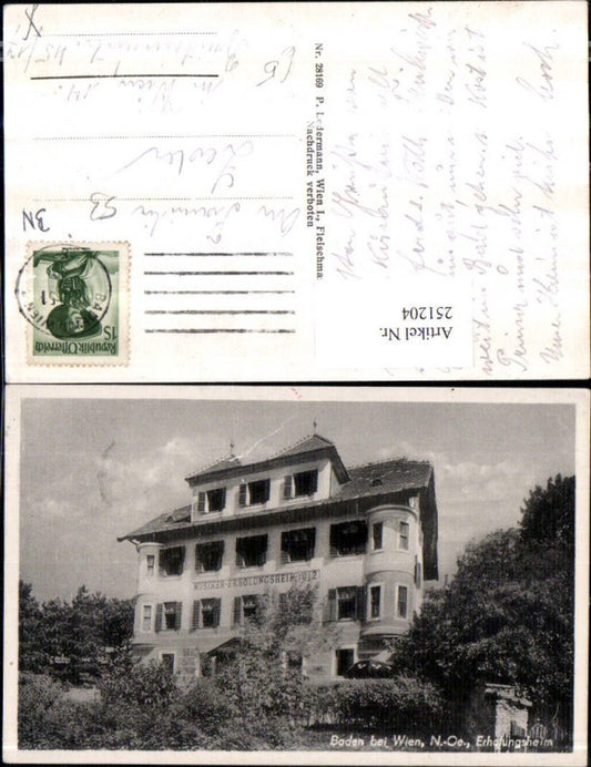 251204,Baden b. Wien Musiker Erholungsheim 1912