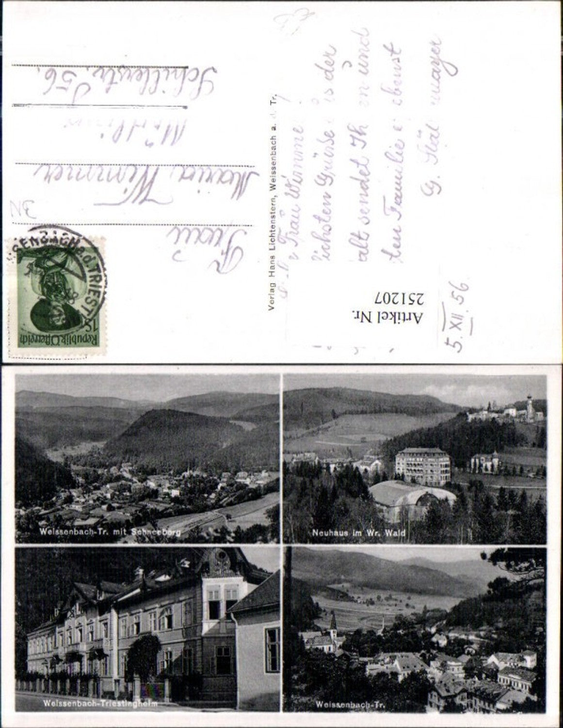 251207,Weissenbach an d. Triesting Totale Neuhaus im Wienerwald Triestingheim Mehrbildkarte