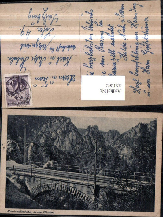 251262,Mariazellerbahn Eisenbahnlinie Viadukt m. d. Zinken b. Annaberg