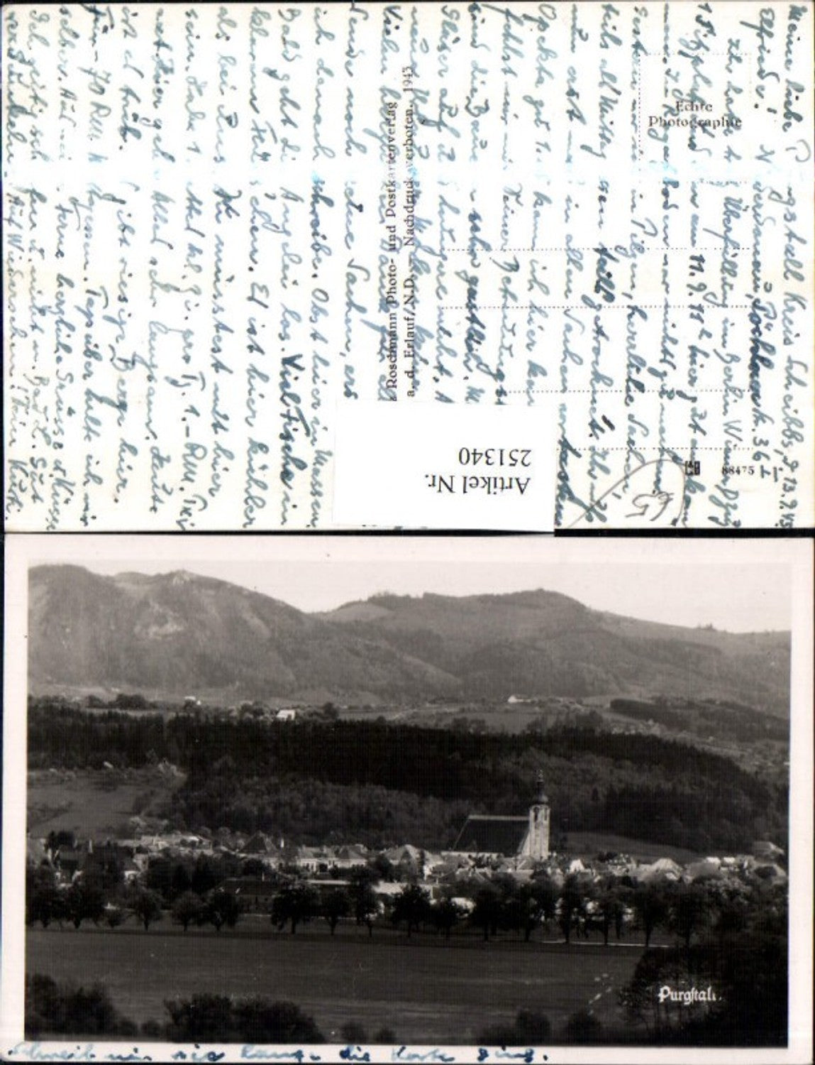251340,Foto AK Purgstall Totale