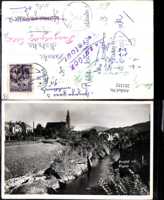 251352,Purgstall an d. Erlauf Teilansicht Kirche m. Ötscher