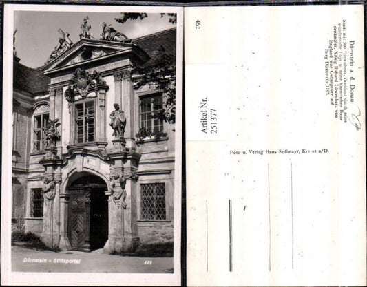 251377,Dürnstein an d. Donau Stiftsprotal Kirche Portal