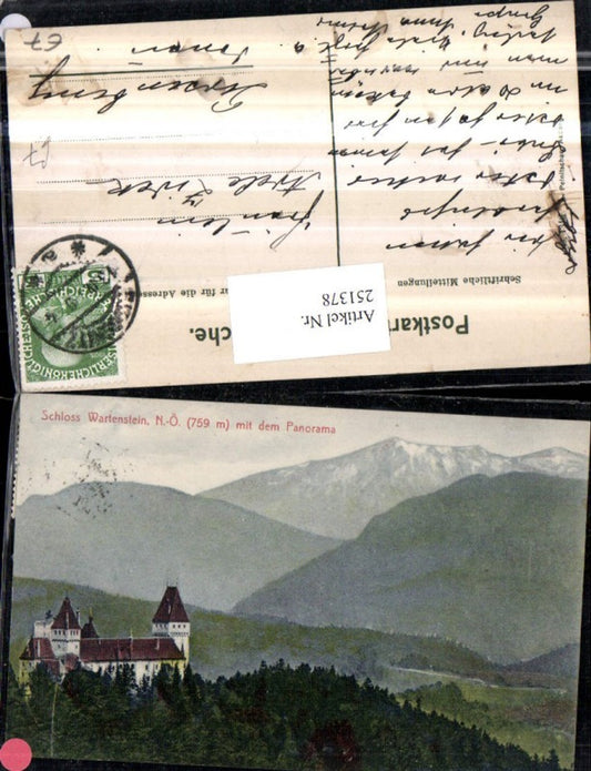 251378,Schloss Burg Wartenstein b. Raach am Hochgebirge m. d. Panorama