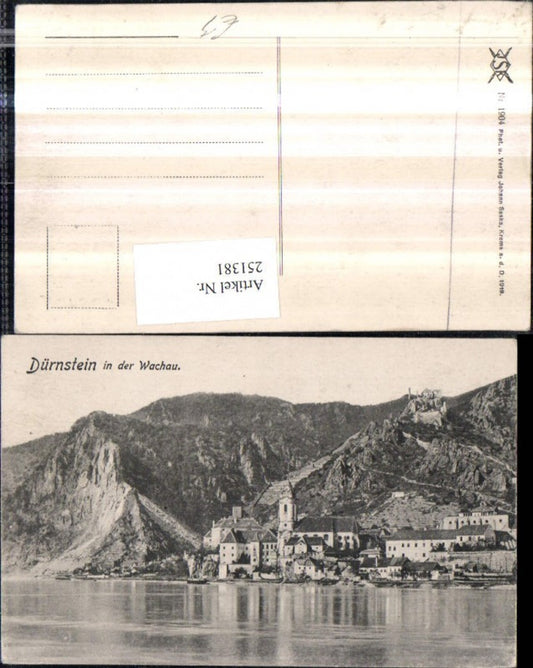 251381,Dürnstein in d. Wachau Totale m. Ruine