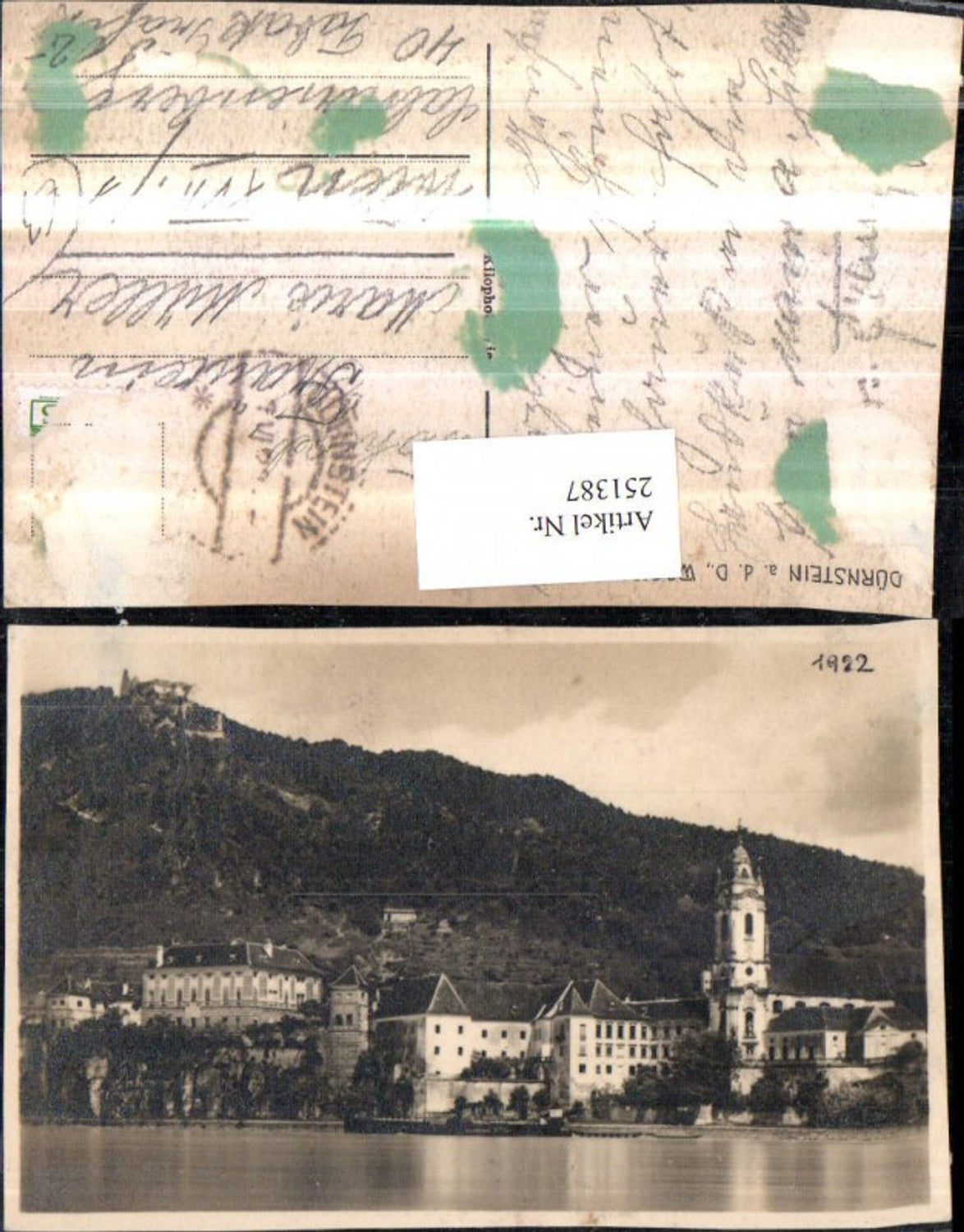 251387,Wachau Dürnstein an d. Donau Teilansicht m. Kirche u. Ruine