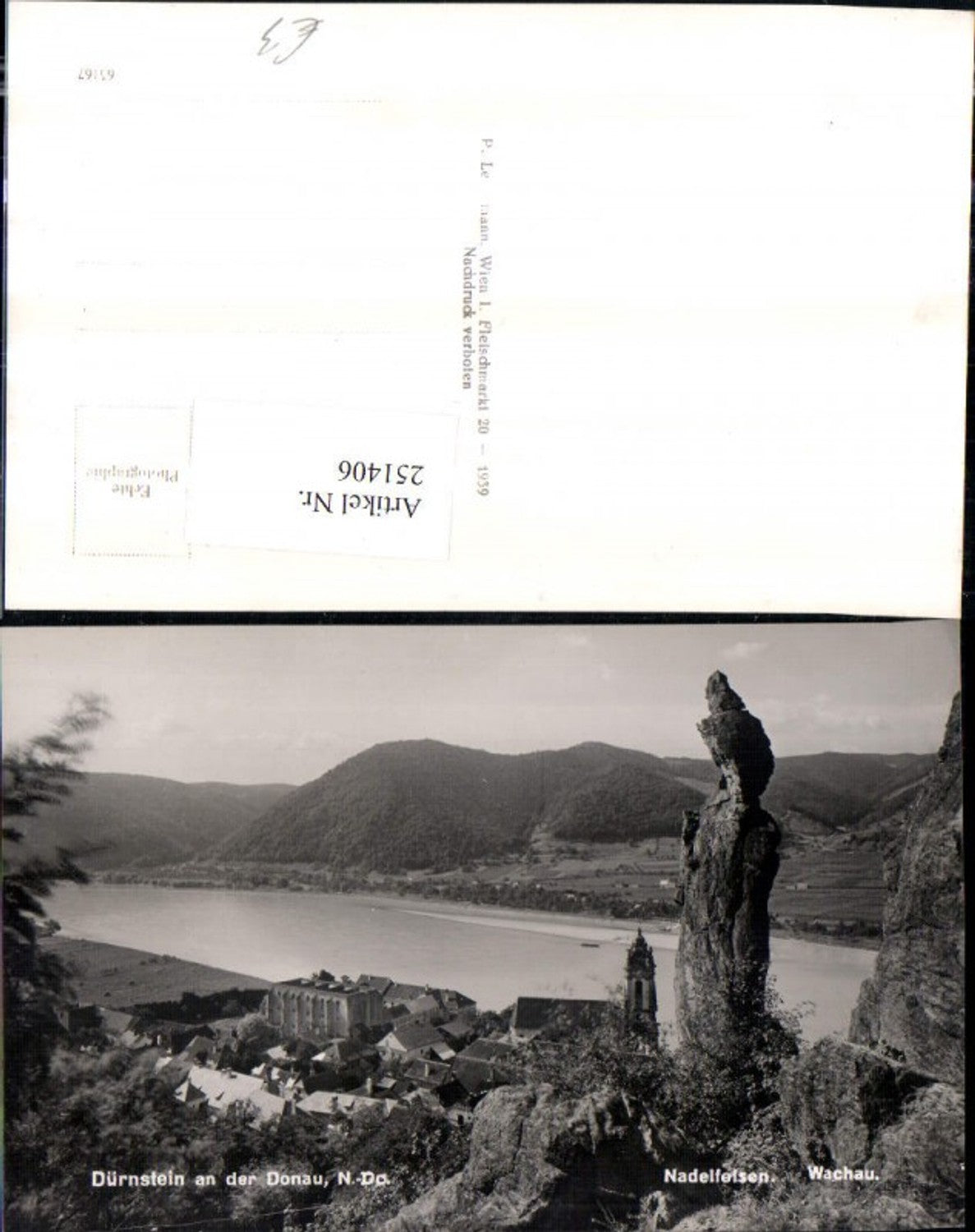 251406,Wachau Dürnstein an d. Donau Totale m. Nadelfelsen