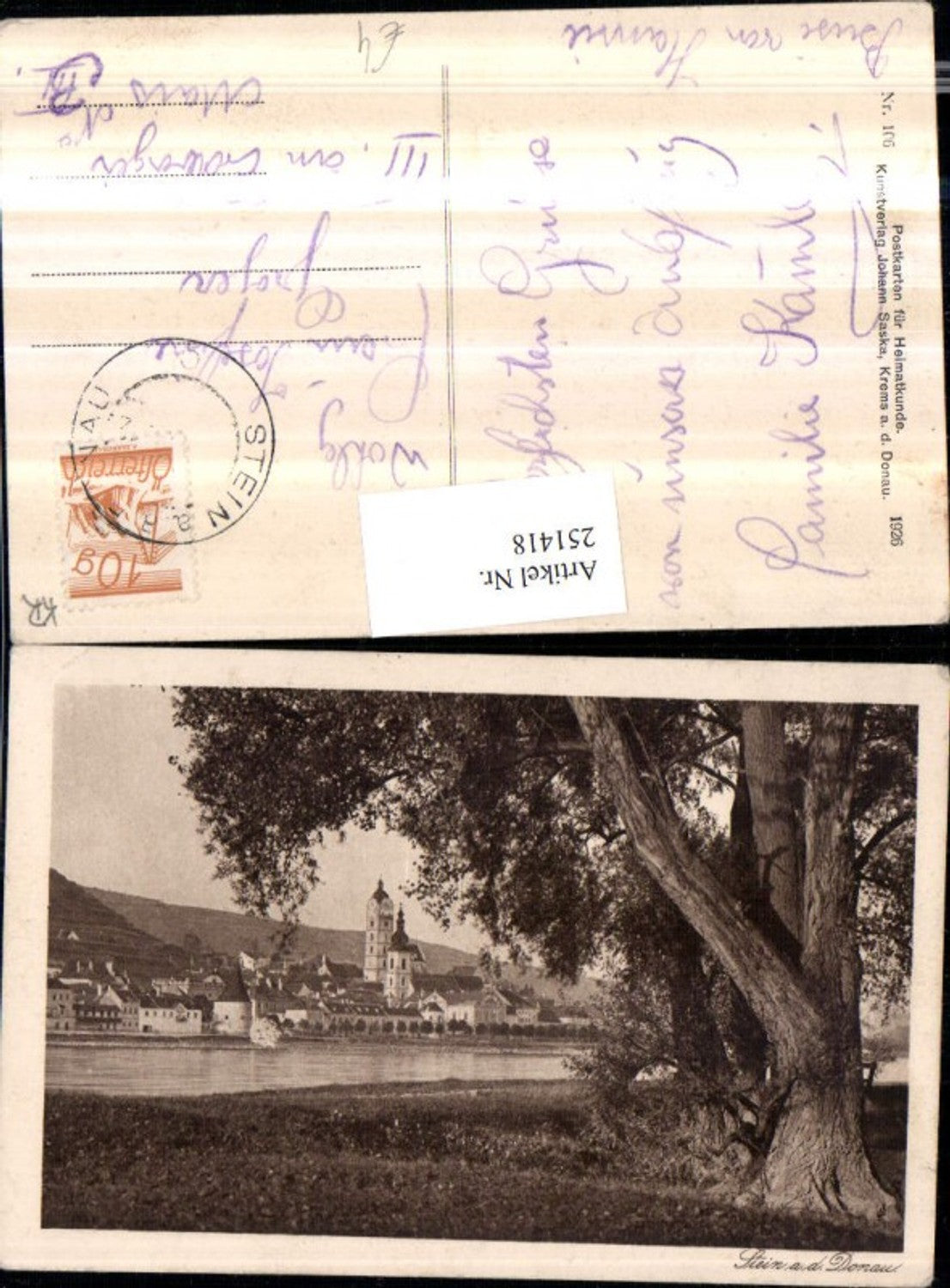 251418,Stein an d. Donau Teilansicht Partie