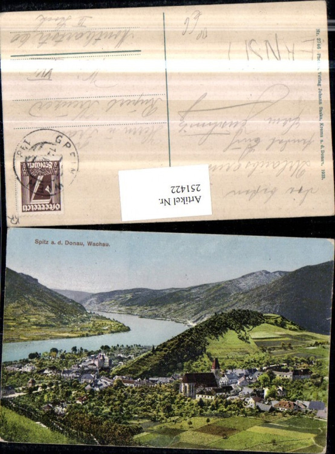 251422,Wachau Spitz an d. Donau Totale Bahnpost Zug 148 Grein – Wien