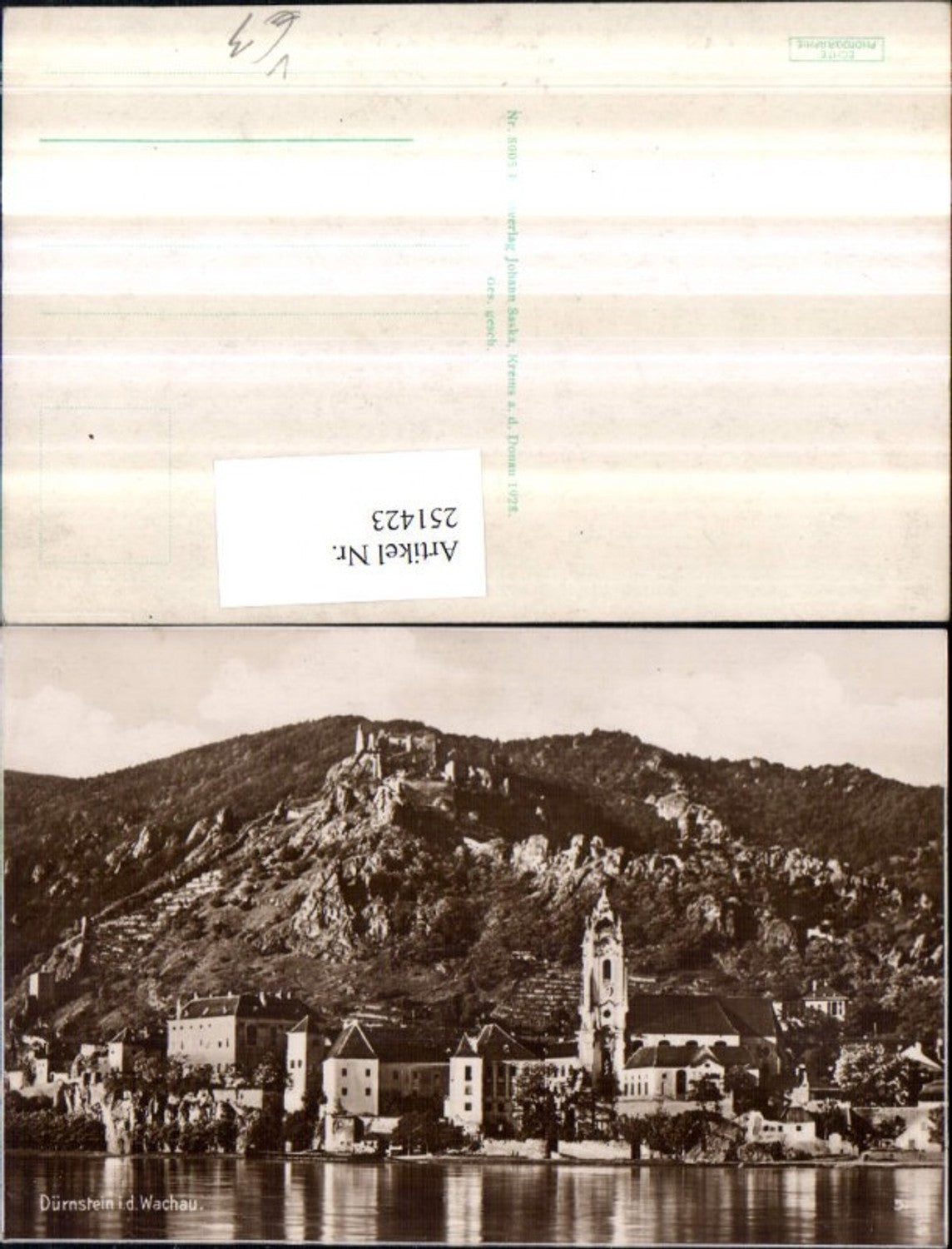 251423,Dürnstein in d. Wachau m. Ruine pub Johann Saska 8005