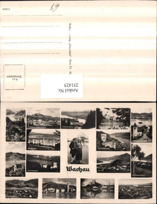 251425,Wachau Marbach Maria Taferl Dürnstein Aggsbach Melk Krems Spitz Aggstein Hnterhaus Mehrbildkarte