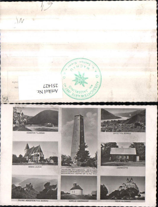 251427,Dürnstein Spitz Melk Ruine Aggstein an d. Donau Maria Laach Jauerling Kapelle Jahnhütte Mehrbildkarte