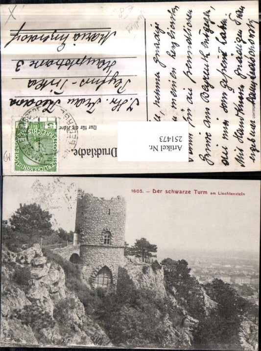 251473,Der schwarze Turm am Liechtenstein b. Mödling