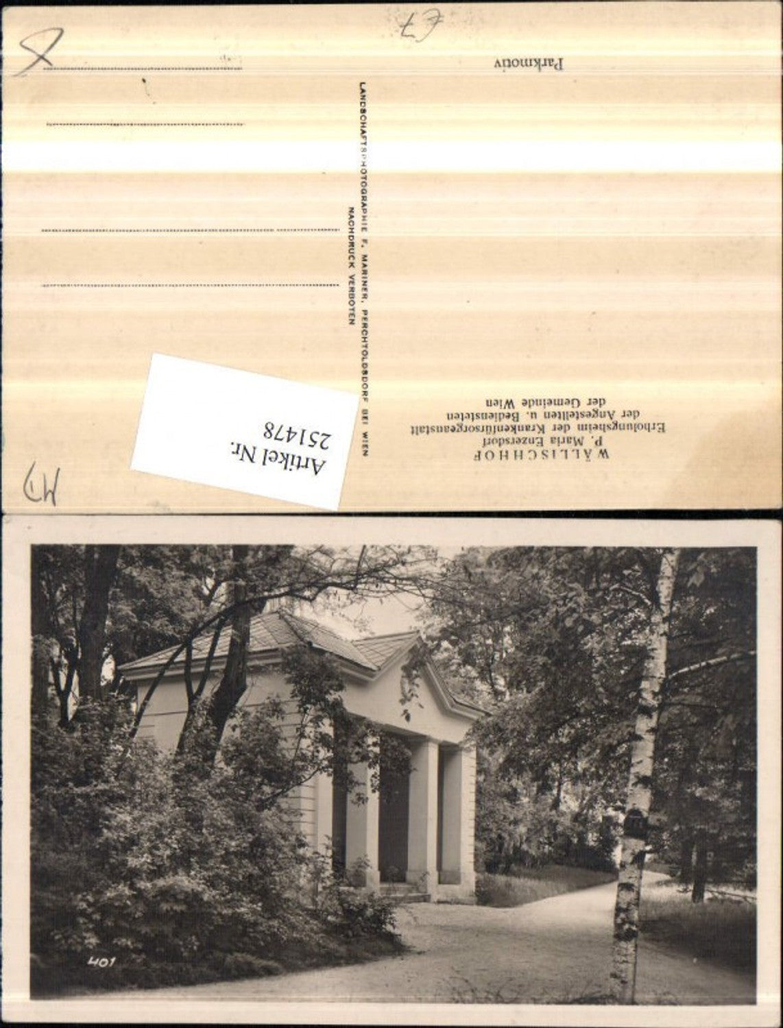 251478,Wällischhof b. Maria Enzersdorf Erholungsheim d. Krankenfürsorgeanstalt Tempel