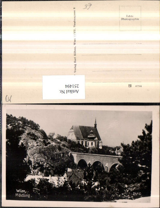 251494,Mödling b. Wien Kirche Viadukt Brücke