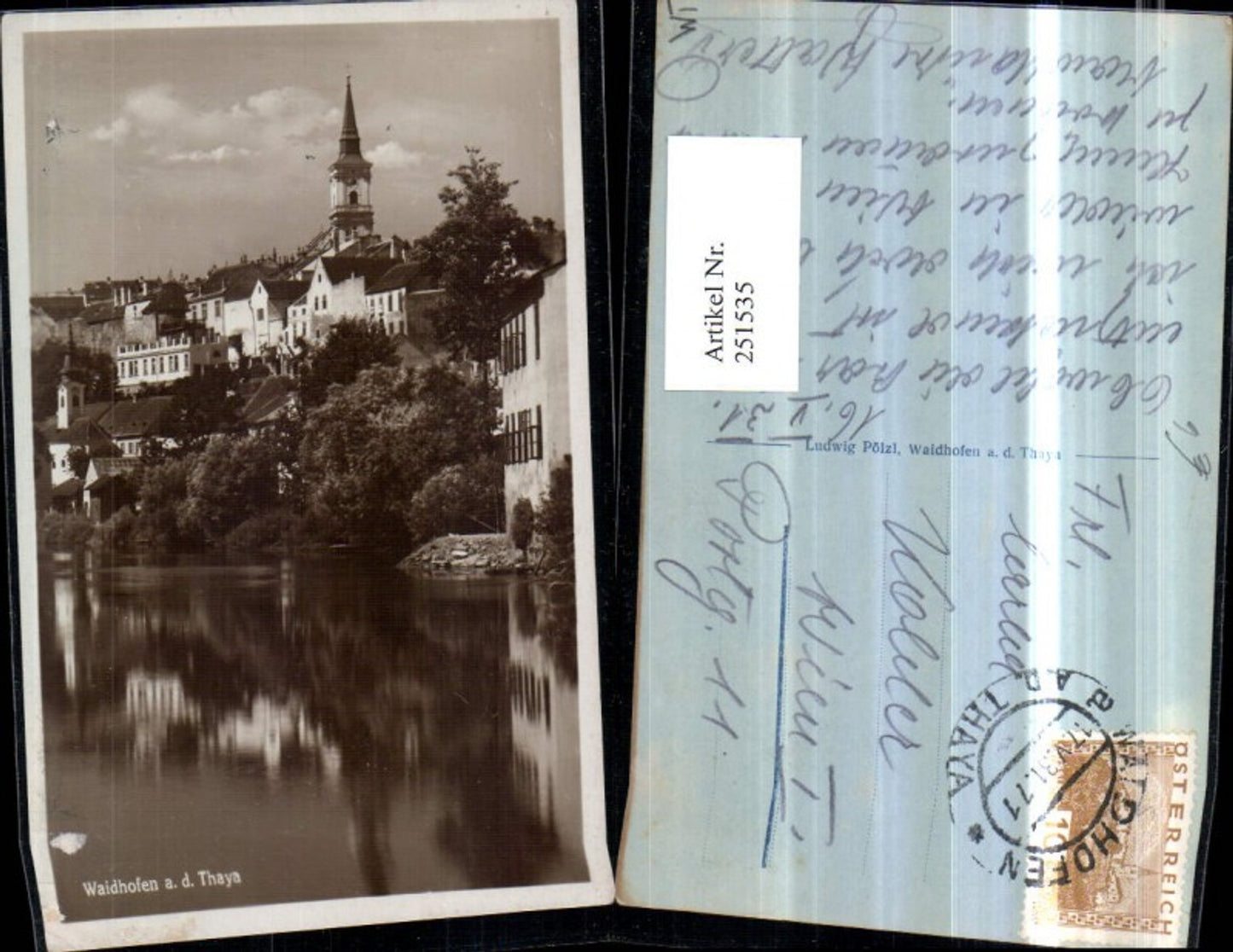 251535,Waidhofen an d. Thaya Teilansicht Kirchenturm