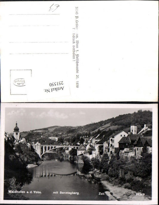 251550,Waidhofen an d. Ybbs Teilansicht Brücke m. Sonntagberg