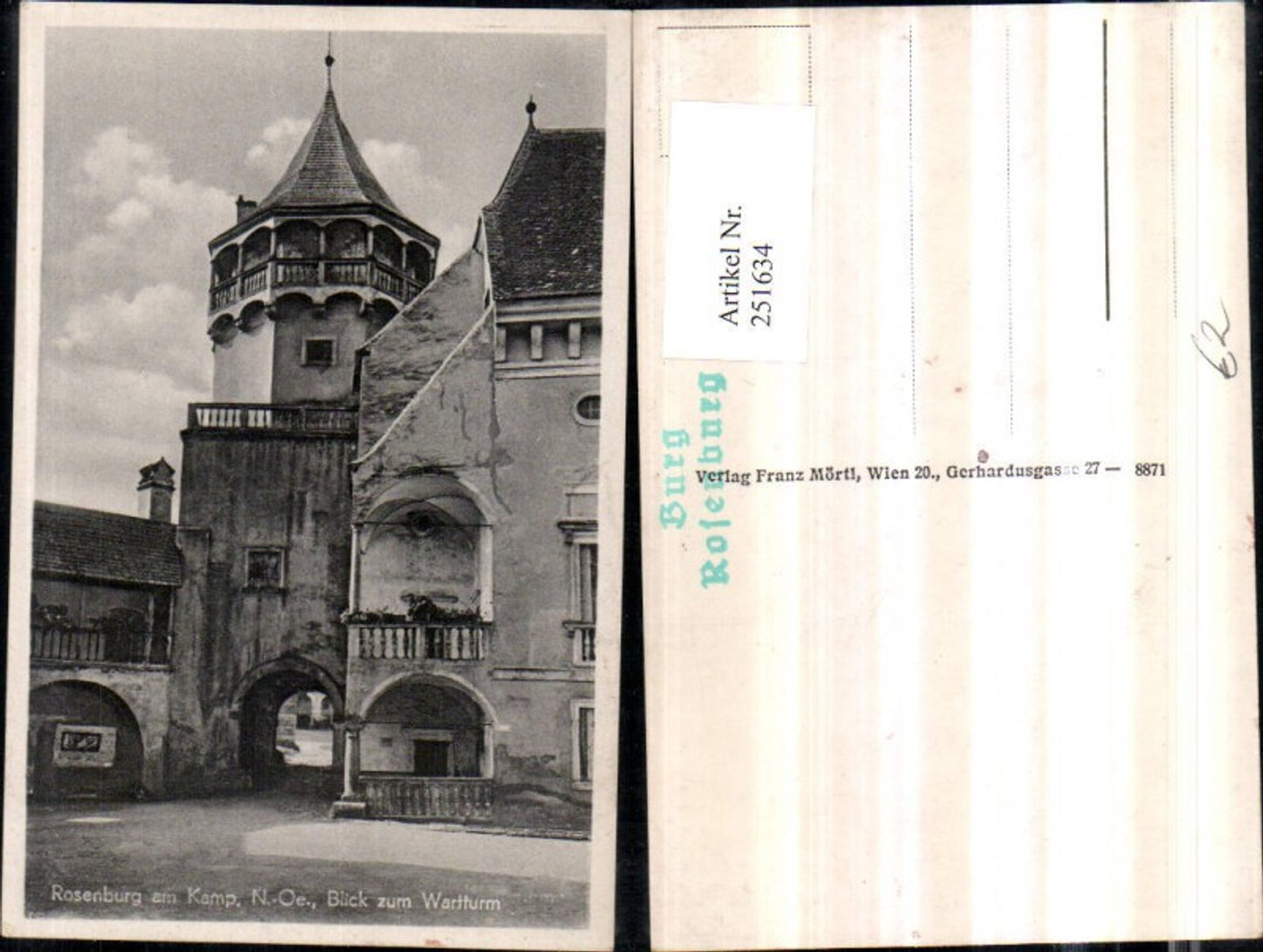 251634,Rosenburg Schloss am Kamp Blick zum Wartturm Turm