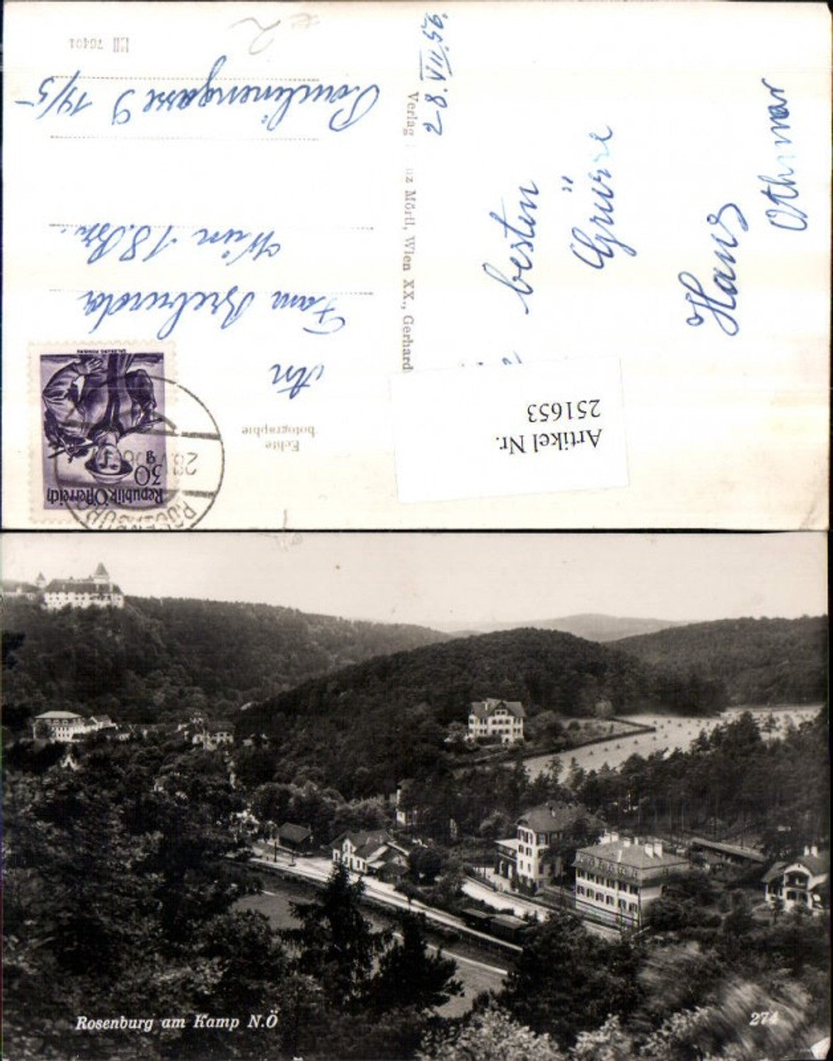 251653,Rosenburg am Kamp Totale m. Schloss