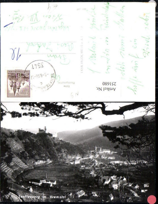 251680,Senftenberg im Kremstal Totale m. Ruine Burg