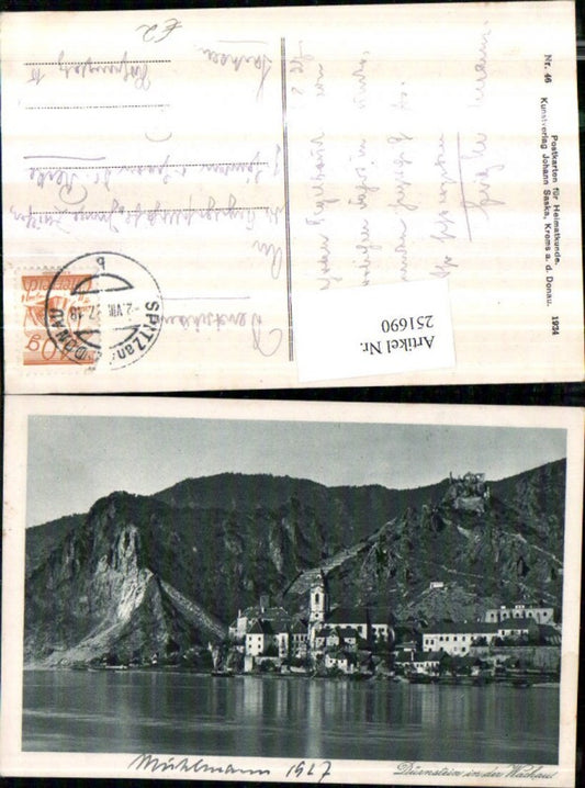 251690,Dürnstein in d. Wachau Totale m. Ruine