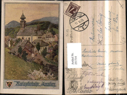 251714,Künstler AK Annaberg Totale Kirche Mariazellerbahn pub Deutscher Schulverein 715