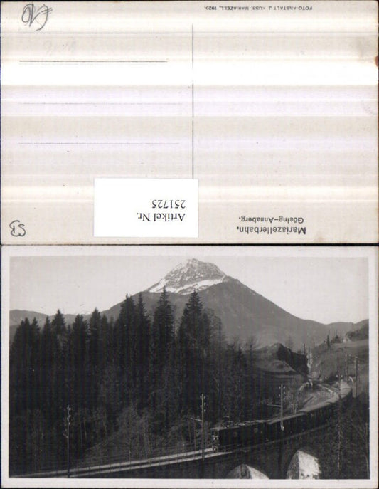251725,Mariazellerbahn Eisenbahnlinie Gösing Annaberg Viadukt Brücke