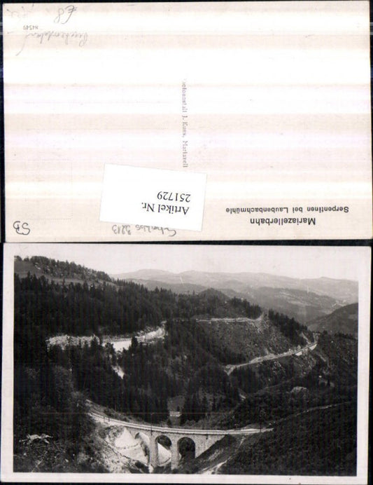 251729,Mariazellerbahn Eisenbahnlinie Serpentinen Viadukt b. Laubenbachmühe Puchenstuben