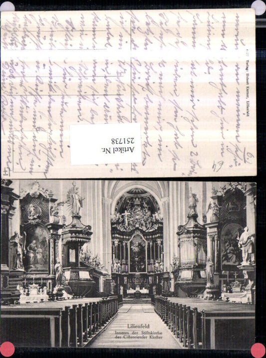 251738,Lilienfeld Innenansicht d. Stiftskirche des Zisterzienserkloster