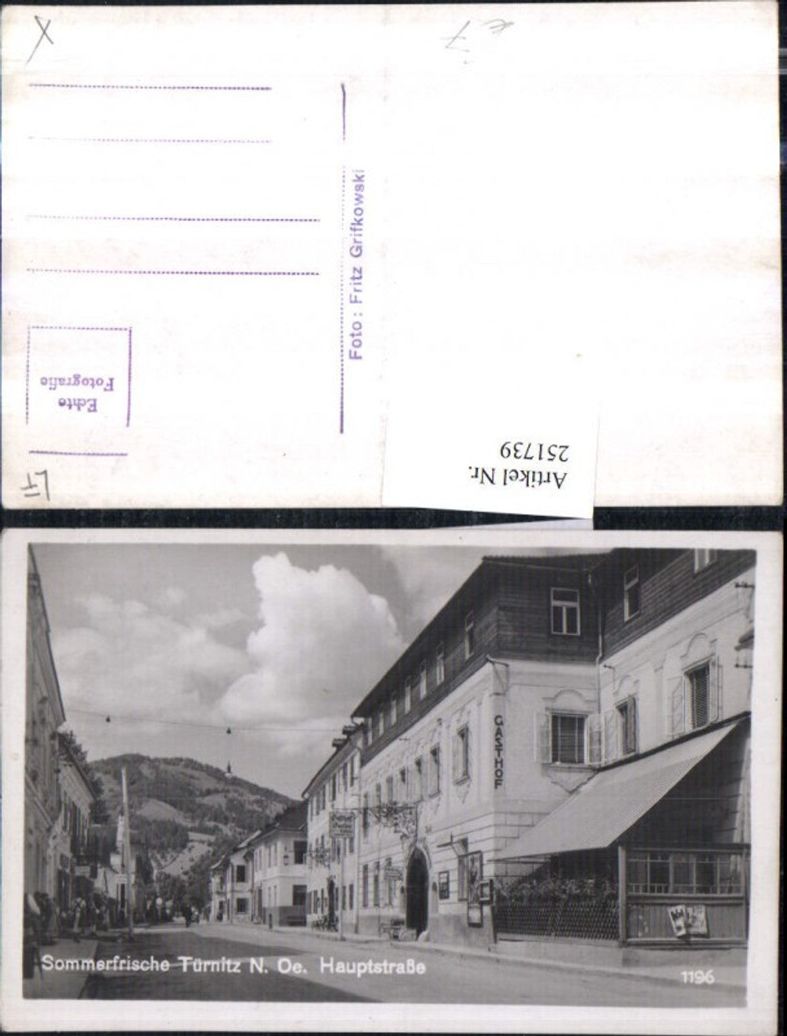 251739,Türnitz Hauptstraße Straßenansicht Gasthof