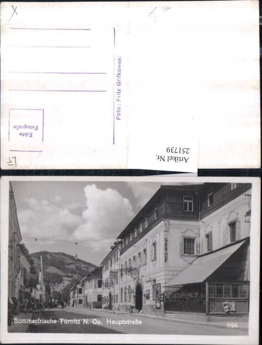 251739,Türnitz Hauptstraße Straßenansicht Gasthof