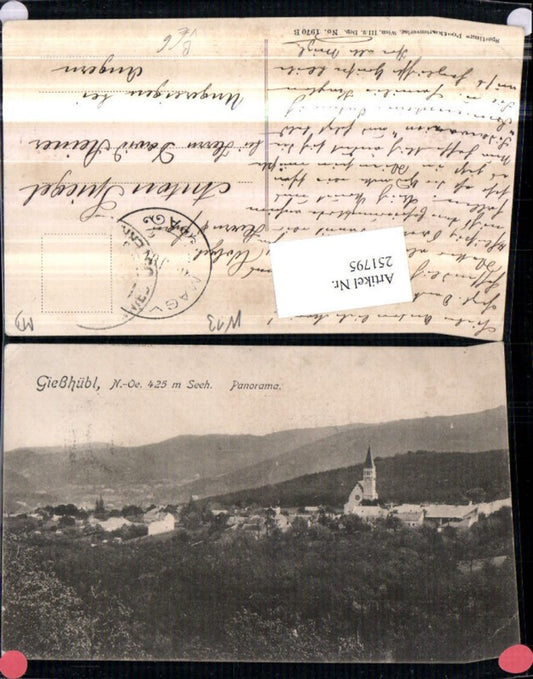 251795,Gießhübl Totale Panorama pub Sperling 1970B