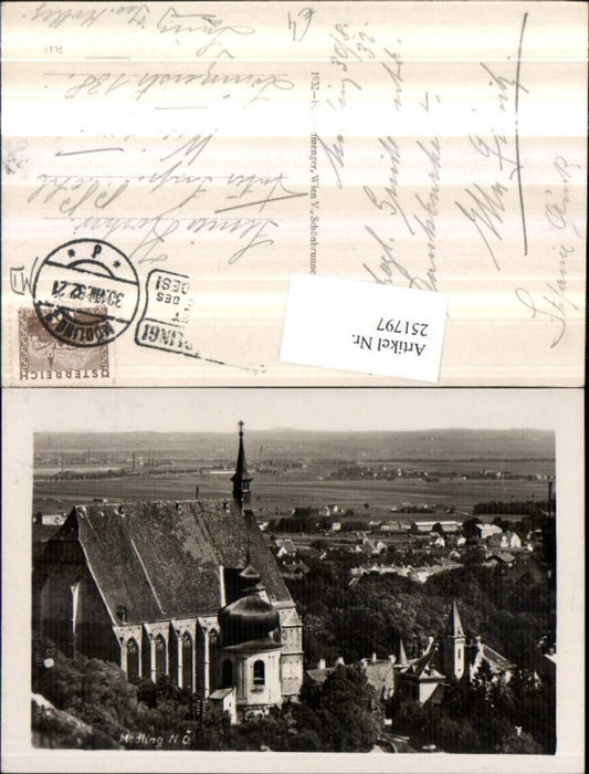 251797,Mödling Teilansicht Kirche