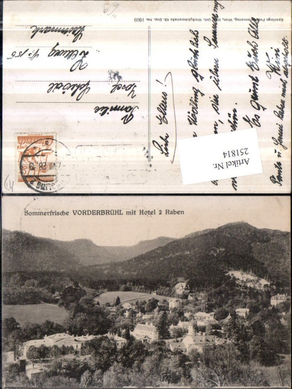 251814,Vorderbrühl b. Mödling Totale m. Hotel 2 Raben