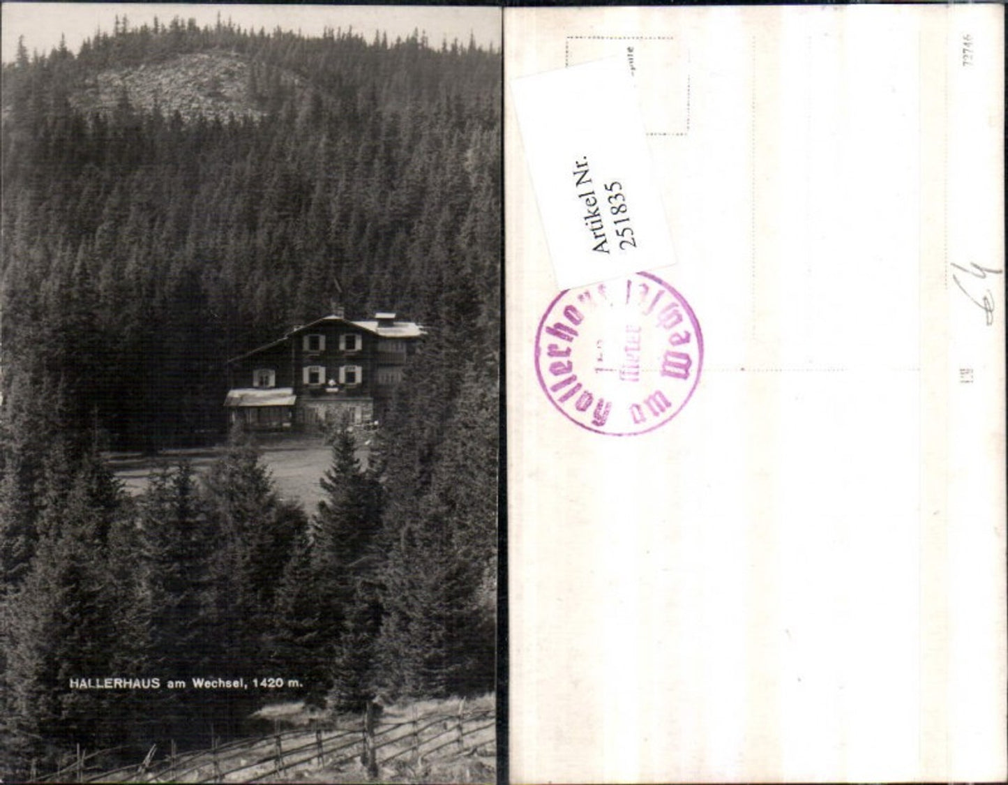 251835,Hallerhaus am Wechsel b. Mönichkirchen