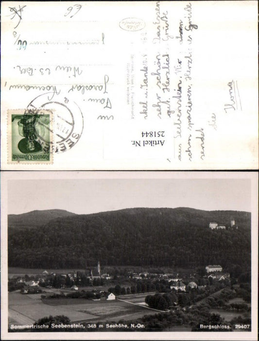 251844,Seebenstein Totale m. Bergschloss