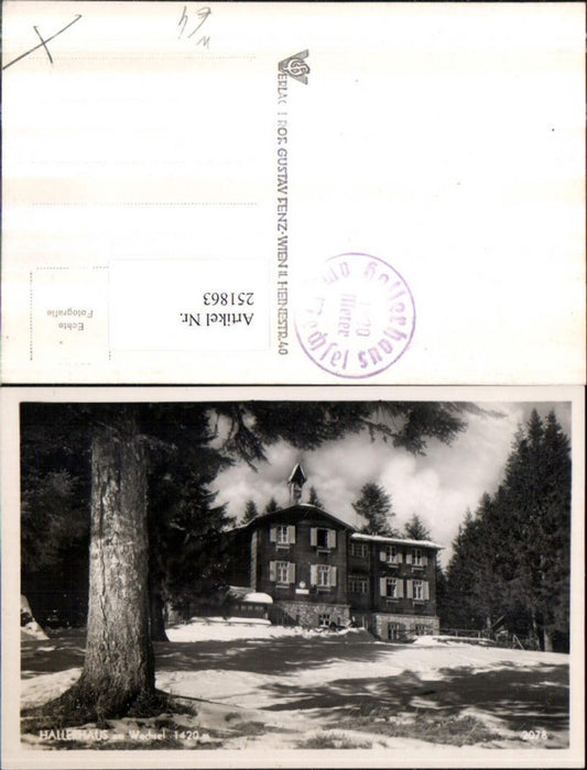 251863,Hallerhaus am Wechsel b. Mönichkirchen