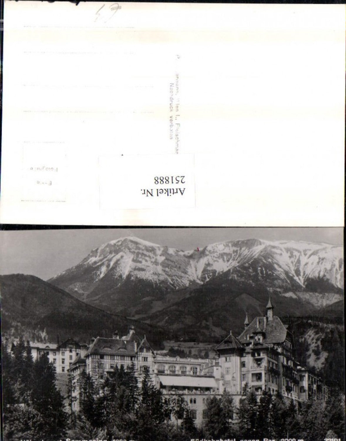 251888,Semmering Südbahnhotel geg. Rax