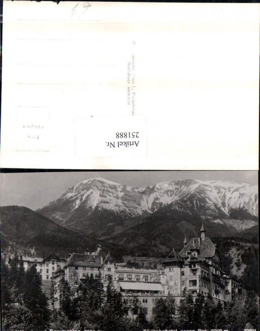 251888,Semmering Südbahnhotel geg. Rax