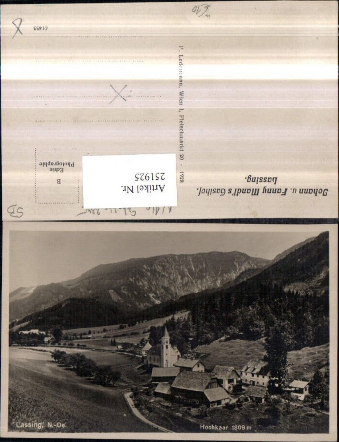 251925,Lassing Totale m. Hochkar b. Göstling an d. Ybbs