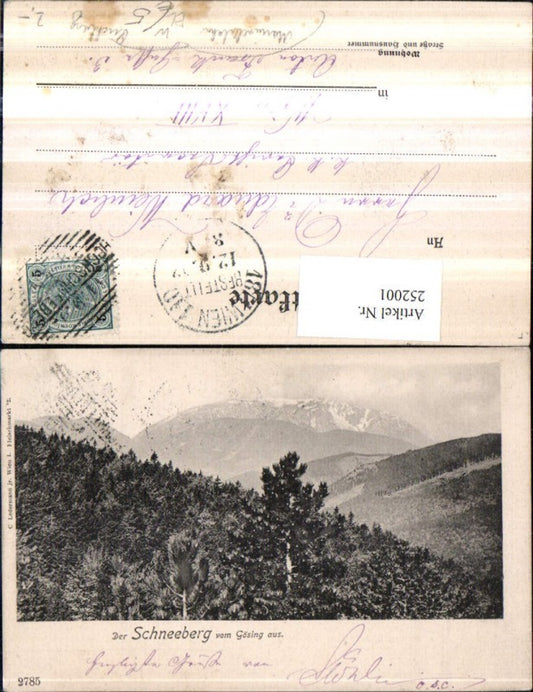 252001,Der Schneeberg vom Gösing aus Bergkulisse b. Puchberg