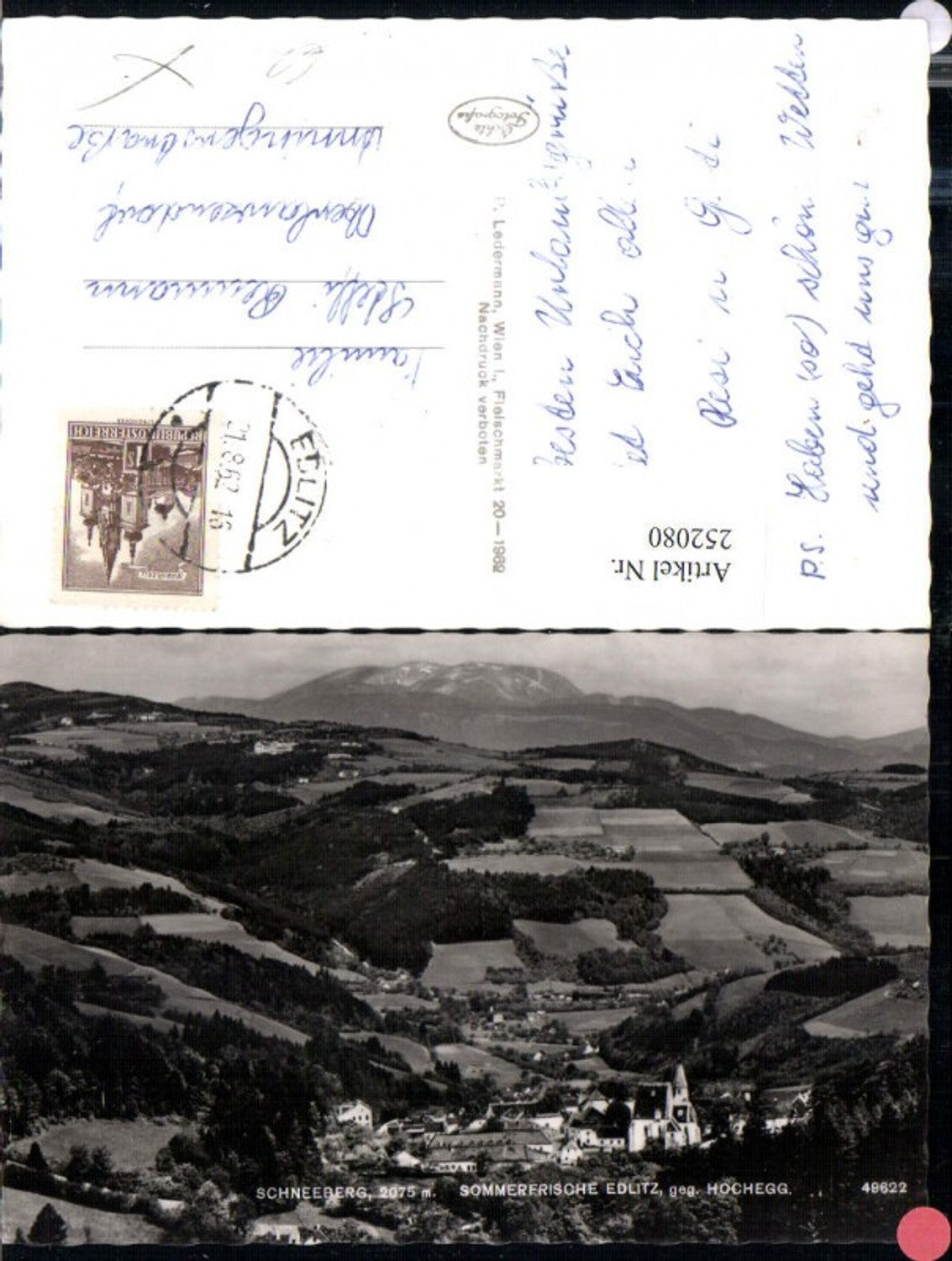 252080,Edlitz Totale geg. Hochegg u. Schneeberg