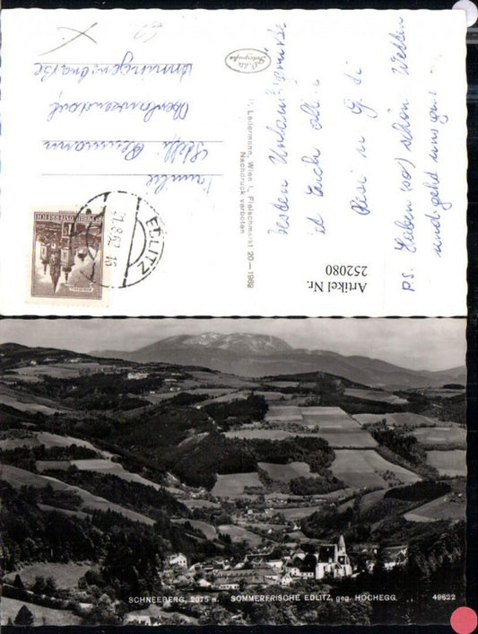 252080,Edlitz Totale geg. Hochegg u. Schneeberg