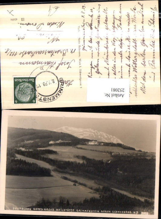 252081,Deutsches Rotes Kreuz Heilstätte Grimmenstein geg. Schneeberg