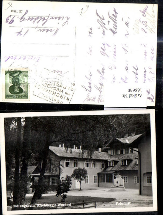 168650,Foto Ak Erholungsheim Kirchberg a. Wechsel