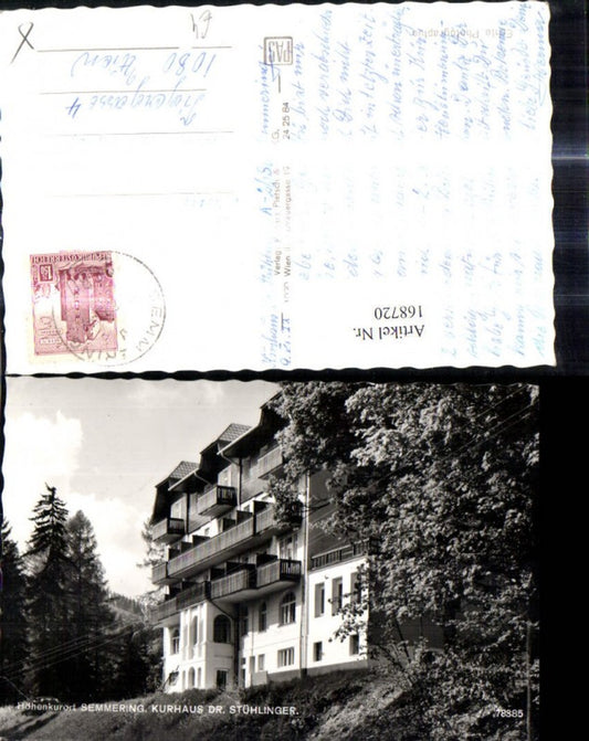 168720,Foto Ak Semmering Kurhaus Dr. Stühlinger