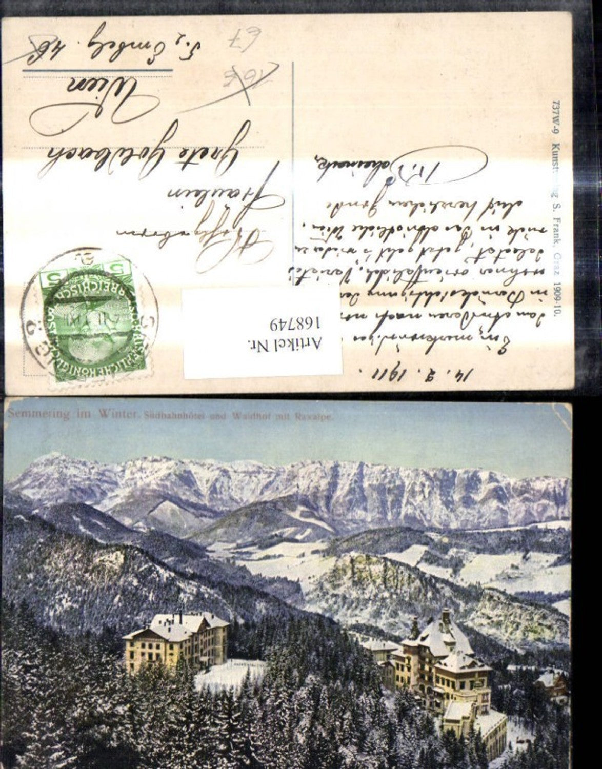 168749,Semmering i. Winter Südbahnhotel u. Waldhof m. Raxalpe