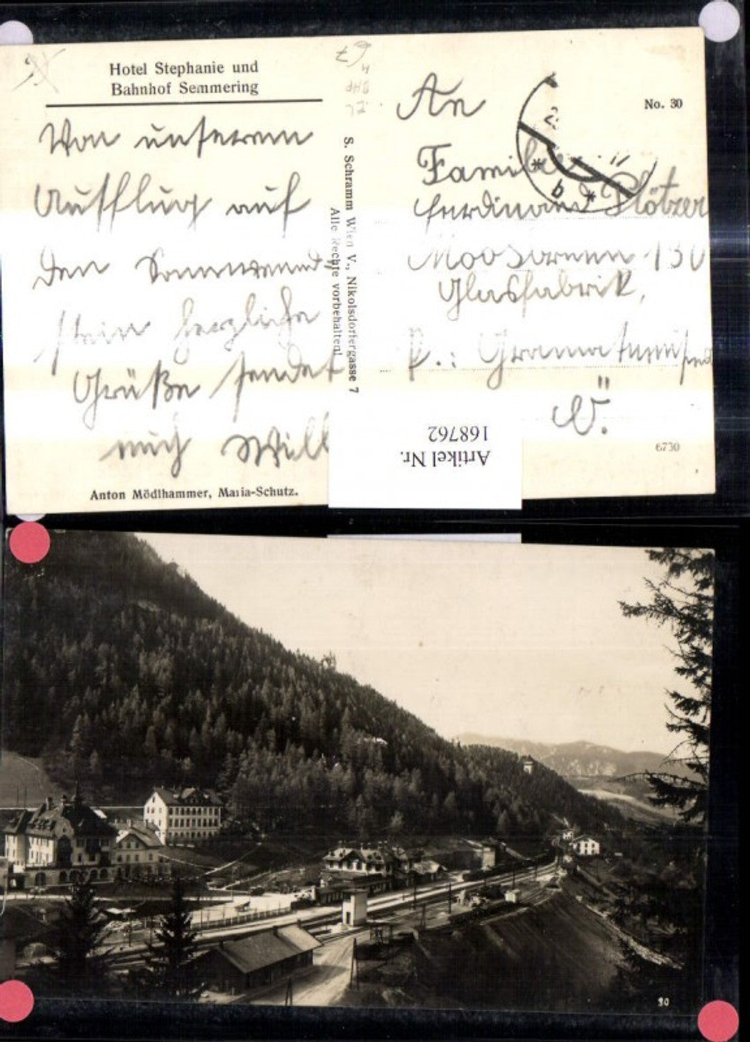 168762,Hotel Stephanie u. Bahnhof Semmering Semmeringbahn
