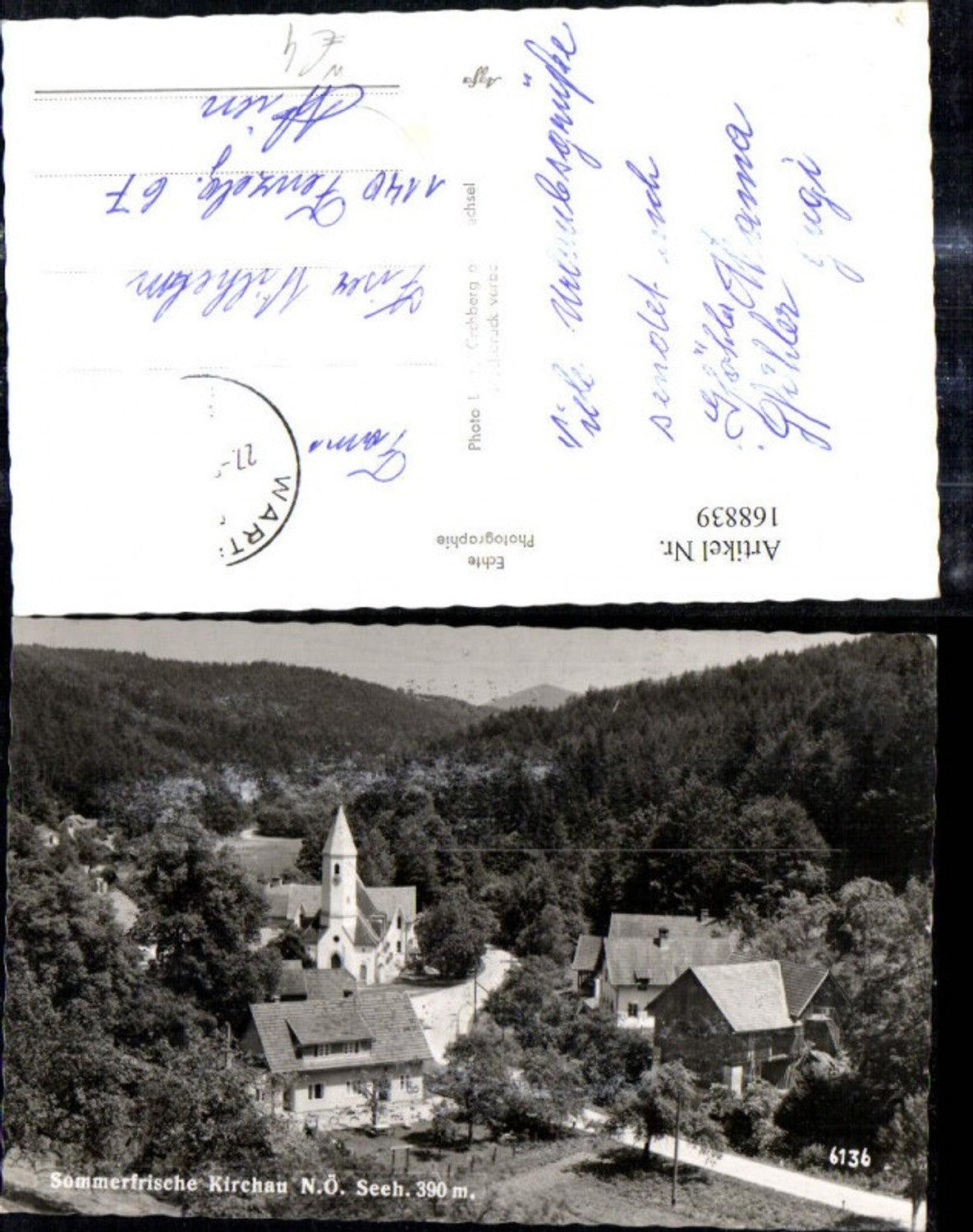 168839,Foto Ak Kirchau b. Warth Ansicht