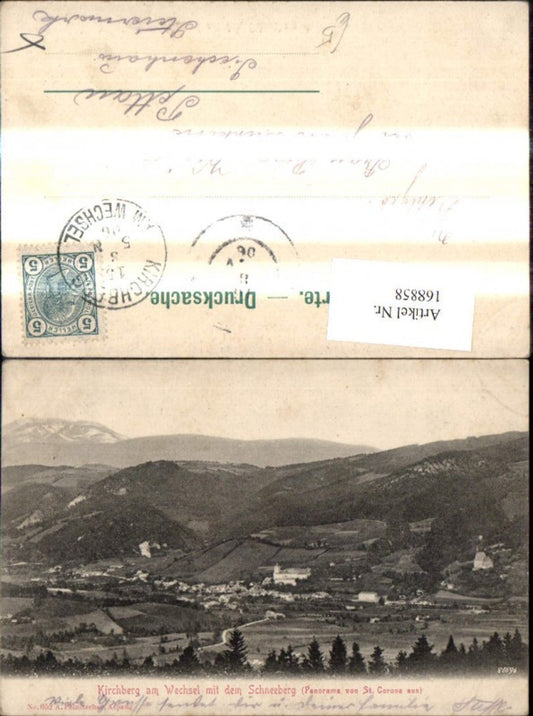 168858,Kirchberg a. Wechsel m. d. Schneeberg Panorama v. St. Corona aus